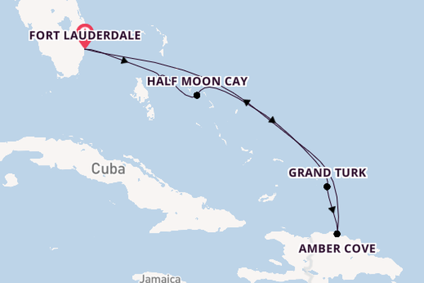 Caribbean vanaf Fort Lauderdale, Verenigde Staten met de Nieuw Statendam