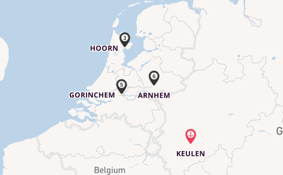 Rijn vanaf Keulen, Duitsland met de Aurelia
