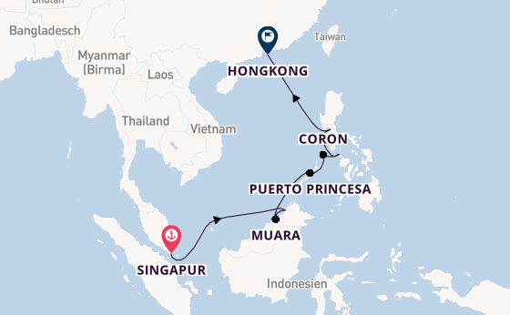 Südostasien ab Singapur, Singapur auf der Seven Seas Explorer