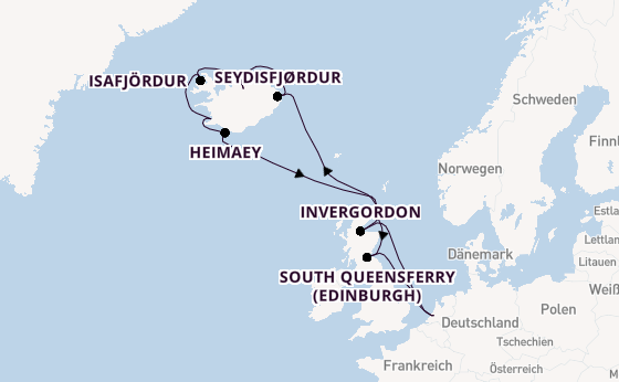 Arktis ab Rotterdam, Niederlande auf der Rotterdam