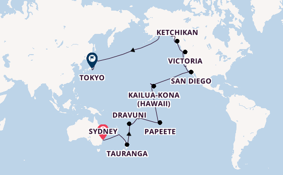 Transpacific from Sydney, Australia with the Grand Princess
