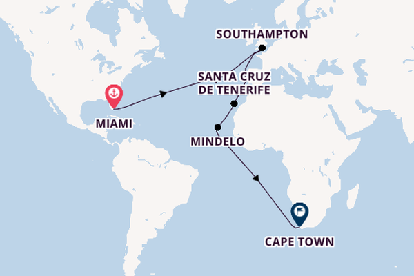 Transatlantic from Miami, Florida, USA with the Queen Elizabeth