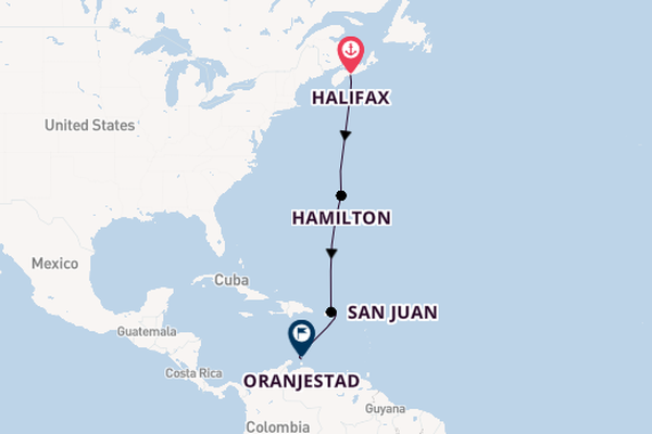 Caribbean vanaf Halifax, Canada met de Seabourn Pursuit