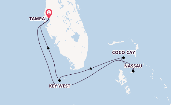 Caribbean vanaf Tampa, Verenigde Staten met de Enchantment of the Seas