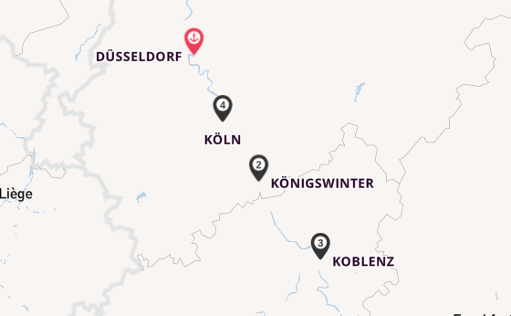 Rhein ab Düsseldorf, Deutschland auf der VIVA MOMENTS