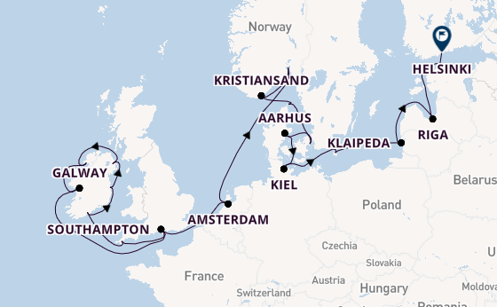 British Isles from Southampton, England with the Caribbean Princess