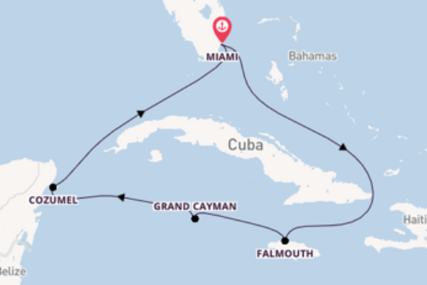 Cruise in 7 dagen naar Miami met Carnival Cruise Line