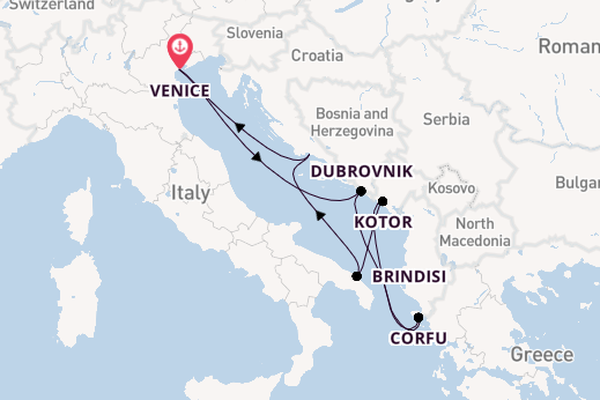 Adriatic Elegance: Italy, Croatia & Montenegro With Venice Stay