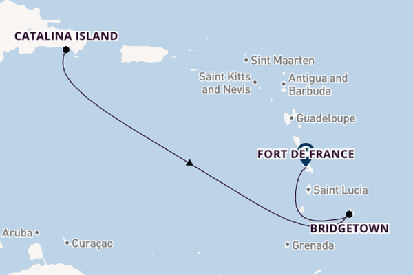 Caribbean vanaf La Romana, Dominicaanse Republiek met de MSC Opera