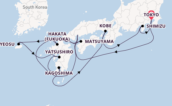 Japan from Tokyo, Japan with the Seabourn Encore