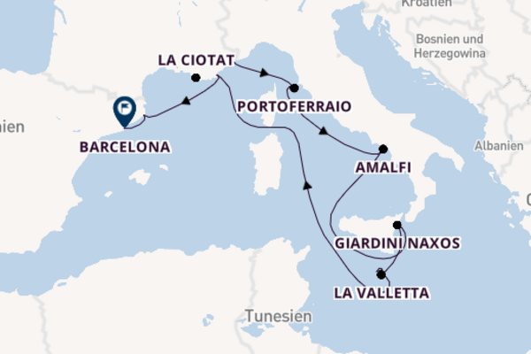 11 Tage Mittelmeer Reise