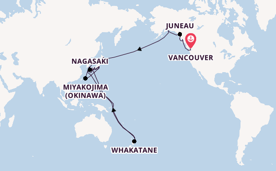 Transpacific from Vancouver, Canada with the Seven Seas Explorer