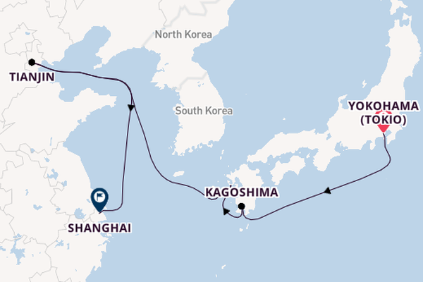 Japan vanaf Yokohama (Tokio), Japan met de Spectrum of the Seas
