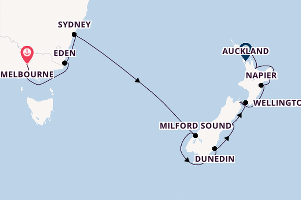 Neuseeland ab Melbourne, Australien auf der Azamara Pursuit
