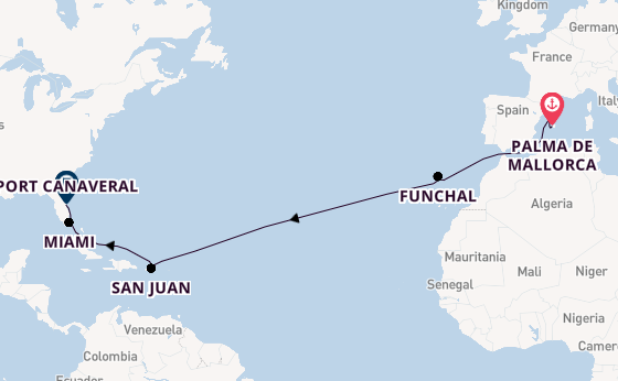 trans-Atlantisch vanaf Nederland met de MSC Grandiosa
