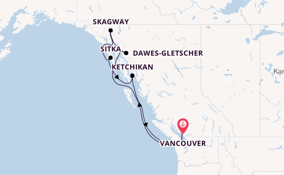 Alaska ab Vancouver, Kanada auf der Disney Magic