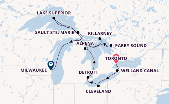 North America from Toronto, Ontario with the HANSEATIC inspiration