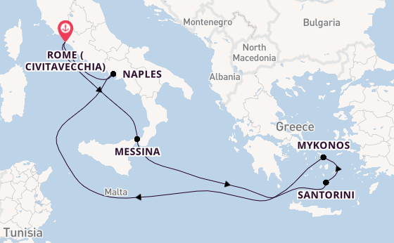 Mediterranean Sea from Australia with the Odyssey of the Seas