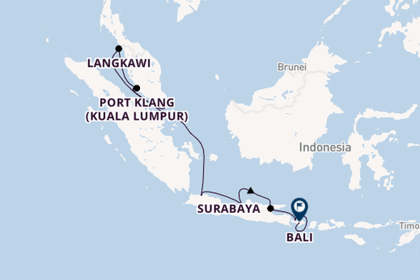 South East Asia from Singapore, Singapore with the Riviera