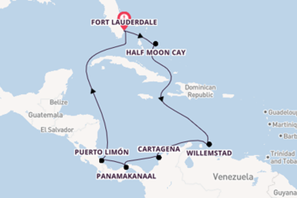 Vaar met de Zuiderdam naar Fort Lauderdale
