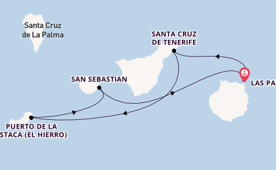 Kanarische Inseln ab Las Palmas, Gran Canaria auf der SEA CLOUD II