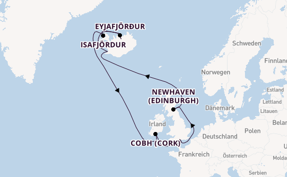 Arktis ab Southampton, Großbritannien auf der Queen Victoria