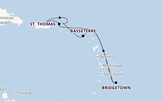 Caribbean vanaf San Juan, Puerto Rico met de Norwegian Prima