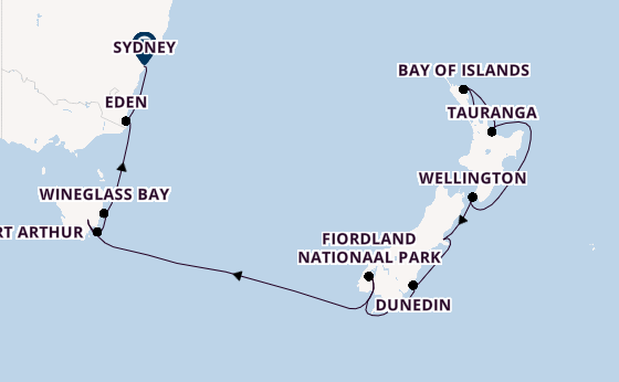 Australië en Nieuw-Zeeland vanaf Auckland, Nieuw-Zeeland met de Royal Princess