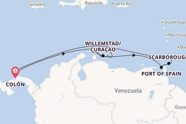 Südliche Karibik ab Colón, Panama auf der Grandeur of the Seas