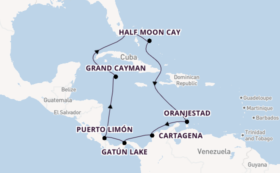 Caribbean vanaf Fort Lauderdale, Verenigde Staten met de Nieuw Amsterdam