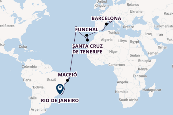 Cruise met Costa Cruises naar Santa Cruz de Tenerife