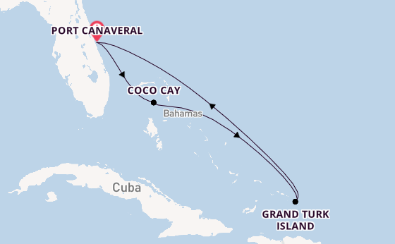 Caribbean from Port Canaveral, Florida, USA with the Adventure of the Seas
