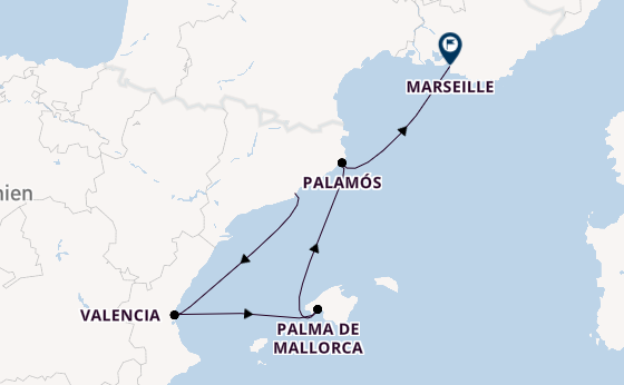 Westliches Mittelmeer ab Barcelona, Spanien auf der EXPLORA II