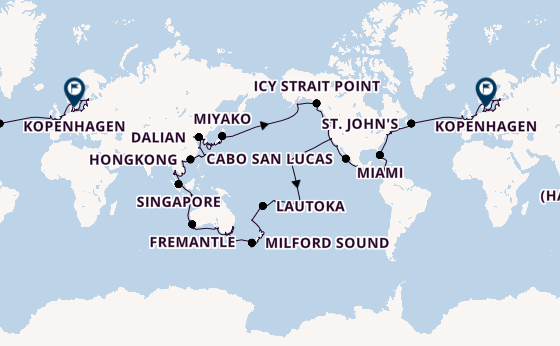 Wereldreizen vanaf San Francisco, Verenigde Staten met de Azamara Quest