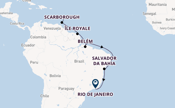 South America from Bridgetown, Barbados with the Azamara Journey
