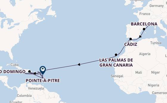 Caribbean from Marseille, France with the Costa Serena