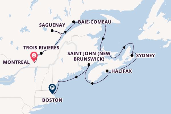 North America from Montreal, Canada with the Azamara Quest
