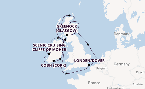 Britse Eilanden vanaf Rotterdam, Nederland met de Nieuw Statendam