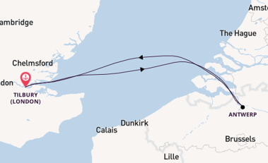 Sailing from Tilbury (London) with the Ambition