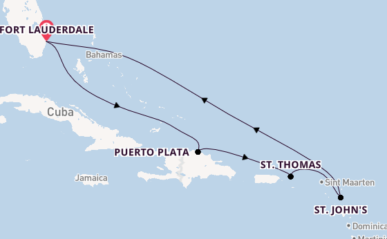 Caribbean vanaf Fort Lauderdale, Verenigde Staten met de Celebrity Reflection