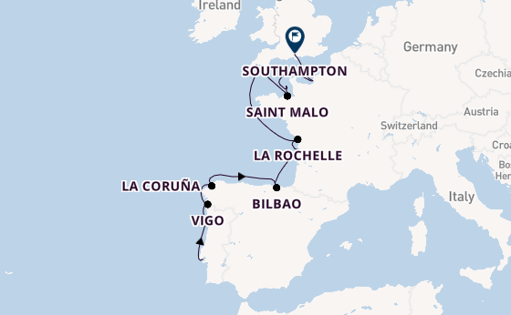 United Kingdom from Lisbon, Portugal with the Seven Seas Mariner