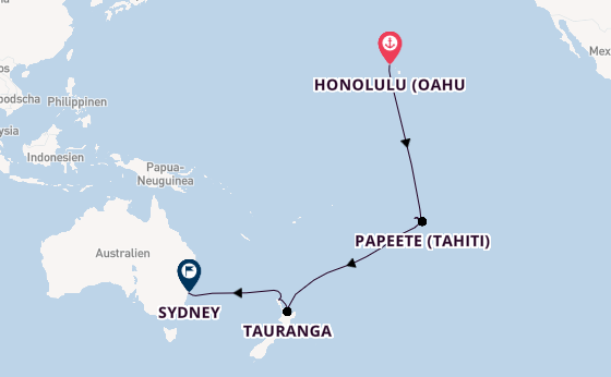 Polynesien ab Honolulu (Oahu, Hawaii) auf der Celebrity Edge