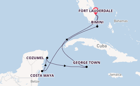 Caribbean vanaf Fort Lauderdale, Verenigde Staten met de Celebrity Xcel