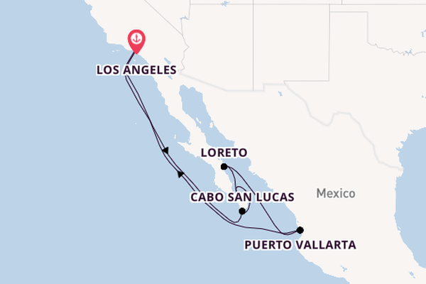 Mexican Riviera from Los Angeles, California, USA with the Grand Princess