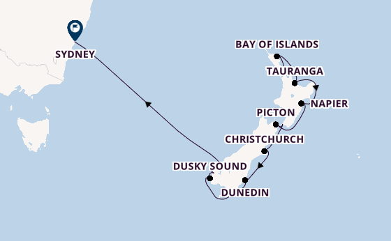 Nieuw Zeeland vanaf Auckland, Nieuw-Zeeland met de Celebrity Edge 