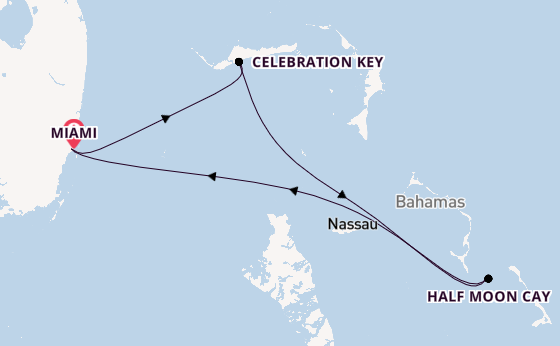 Caribbean vanaf Miami, Verenigde Staten met de Carnival Sunrise