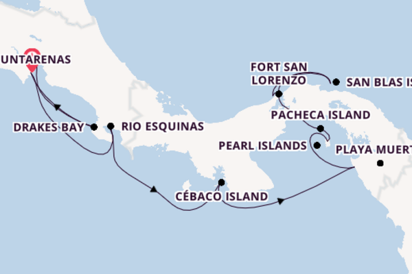 Central America from Puntarenas, Costa Rica with the Le Champlain