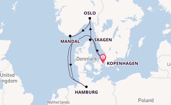 Noorwegen vanaf Kopenhagen, Denemarken met de Explora V