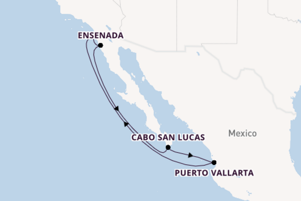 Mexican Riviera from San Diego, California with the Nieuw Amsterdam