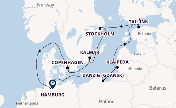 Europe from Kiel, Germany with the MS EUROPA 2